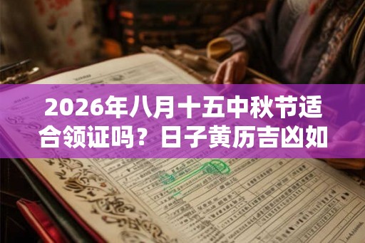 2026年八月十五中秋节适合领证吗？日子黄历吉凶如何？