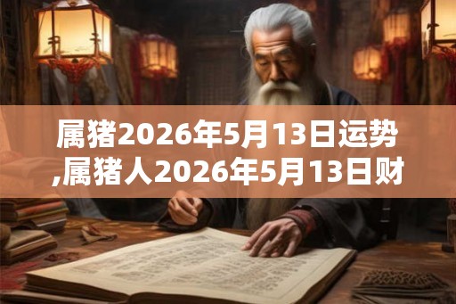 属猪2026年5月13日运势,属猪人2026年5月13日财运,生肖猪2026年5月13日运势