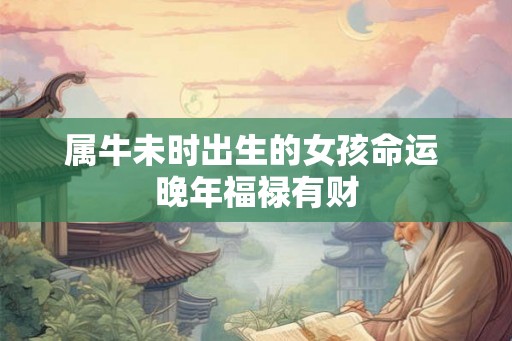 属牛未时出生的女孩命运 晚年福禄有财