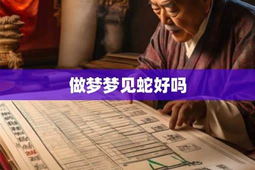 做梦梦见蛇好吗