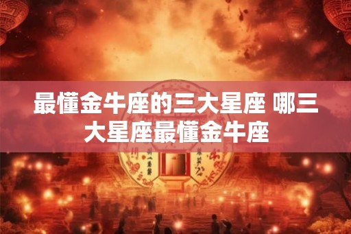 最懂金牛座的三大星座 哪三大星座最懂金牛座