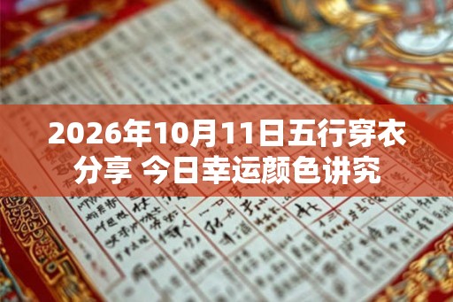 2026年10月11日五行穿衣分享 今日幸运颜色讲究