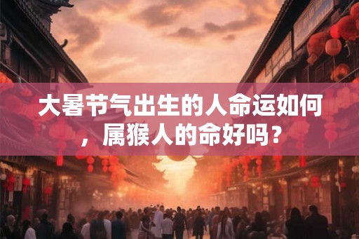 大暑节气出生的人命运如何，属猴人的命好吗？