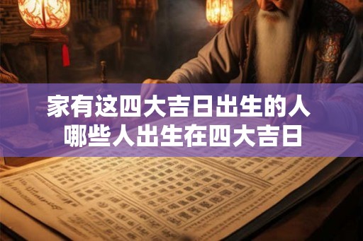 家有这四大吉日出生的人 哪些人出生在四大吉日 家有这四大吉日出生的人 哪些人出生在四大吉日