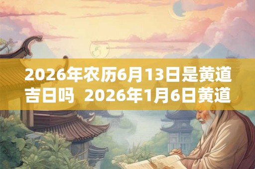 2026年农历6月13日是黄道吉日吗 2026年1月6日黄道吉日 2026年农历6月13日是黄道吉日吗 2026年1月6日黄道吉日