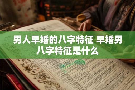 男人早婚的八字特征 早婚男八字特征是什么