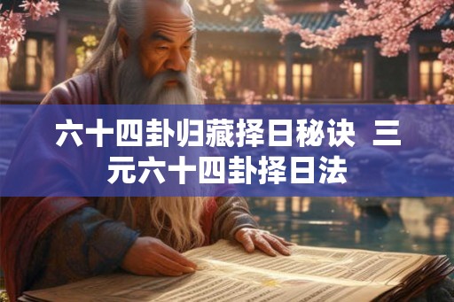 六十四卦归藏择日秘诀  三元六十四卦择日法