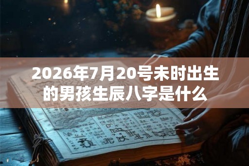 2026年7月20号未时出生的男孩生辰八字是什么 2026年7月20号未时出生的男孩生辰八字是什么