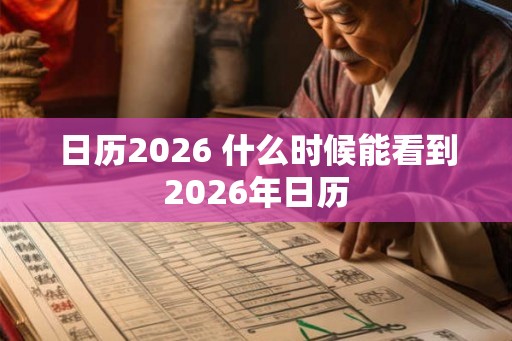 日历2026 什么时候能看到2026年日历