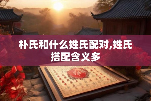 朴氏和什么姓氏配对,姓氏搭配含义多 朴氏和什么姓氏配对,姓氏搭配含义多