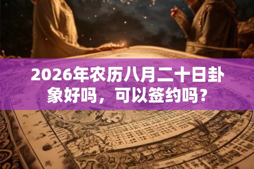2026年农历八月二十日卦象好吗，可以签约吗？