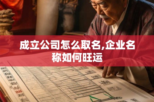 成立公司怎么取名,企业名称如何旺运