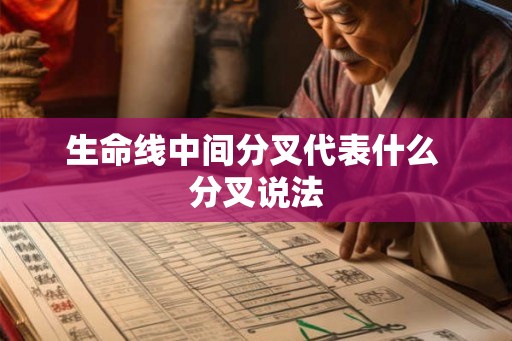 生命线中间分叉代表什么 分叉说法