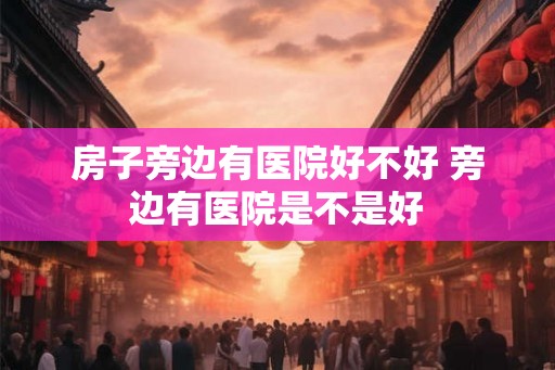 房子旁边有医院好不好 旁边有医院是不是好 房子旁边有医院好不好 旁边有医院是不是好