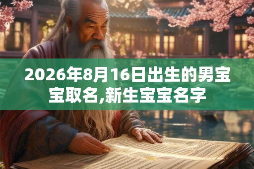 2026年8月16日出生的男宝宝取名,新生宝宝名字