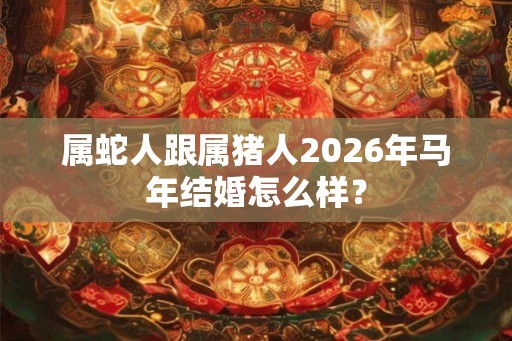 属蛇人跟属猪人2026年马年结婚怎么样? 属蛇人跟属猪人2026年马年结婚怎么样?