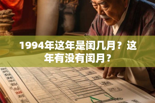 1994年这年是闰几月？这年有没有闰月？