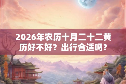 2026年农历十月二十二黄历好不好？出行合适吗？