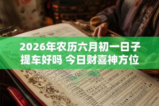 2026年农历六月初一日子提车好吗 今日财喜神方位