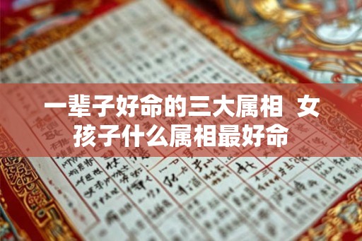 一辈子好命的三大属相  女孩子什么属相最好命