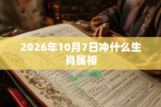 2026年10月7日冲什么生肖属相