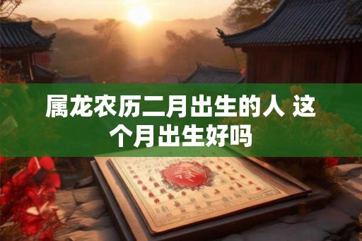 属龙农历二月出生的人 这个月出生好吗