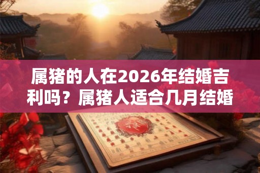 属猪的人在2026年结婚吉利吗？属猪人适合几月结婚？