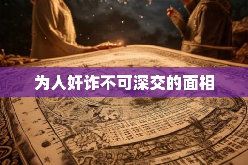 为人奸诈不可深交的面相 为人奸诈不可深交的面相