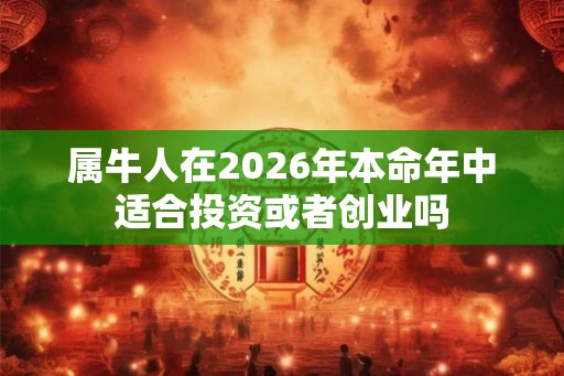 属牛人在2026年本命年中适合投资或者创业吗