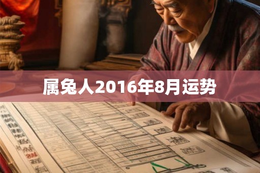 属兔人2016年8月运势 属兔人2016年8月运势