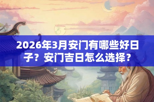 2026年3月安门有哪些好日子？安门吉日怎么选择？
