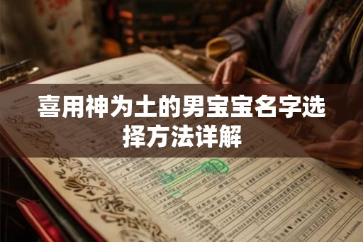 喜用神为土的男宝宝名字选择方法详解