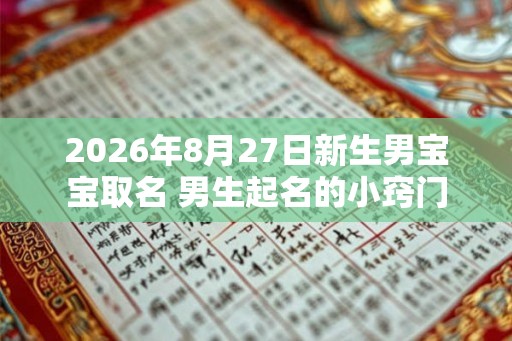 2026年8月27日新生男宝宝取名 男生起名的小窍门