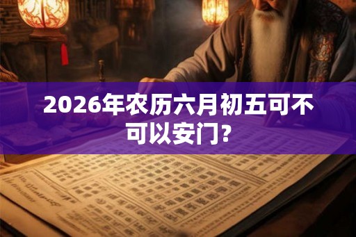2026年农历六月初五可不可以安门？