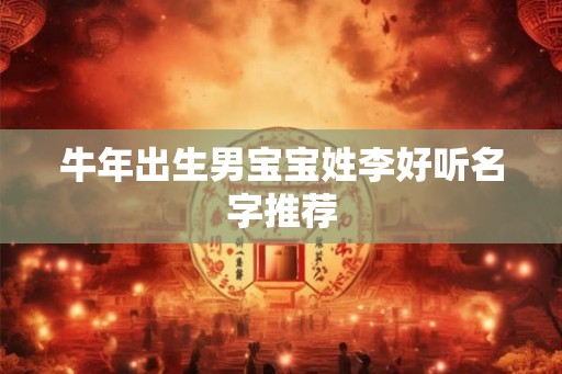 牛年出生男宝宝姓李好听名字推荐