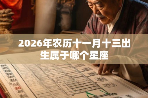 2026年农历十一月十三出生属于哪个星座