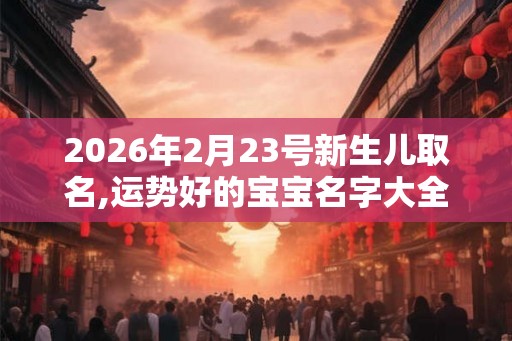 2026年2月23号新生儿取名,运势好的宝宝名字大全 2026年2月23号新生儿取名,运势好的宝宝名字大全