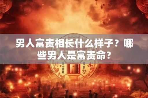 男人富贵相长什么样子?哪些男人是富贵命? 男人富贵相长什么样子?哪些男人是富贵命?