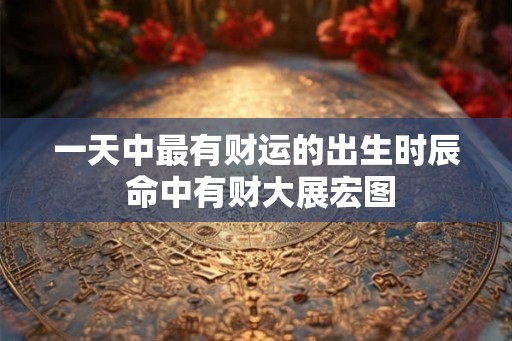 一天中最有财运的出生时辰 命中有财大展宏图