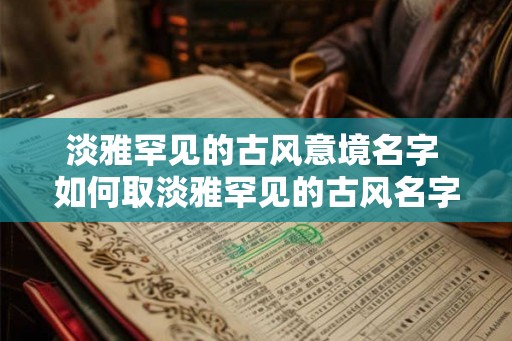 淡雅罕见的古风意境名字 如何取淡雅罕见的古风名字