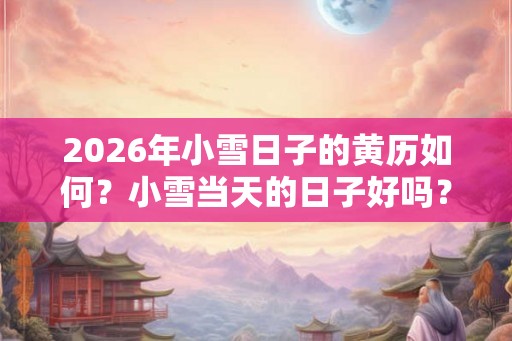 2026年小雪日子的黄历如何？小雪当天的日子好吗？