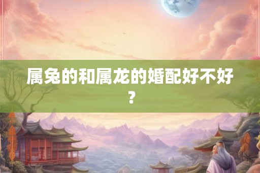 属兔的和属龙的婚配好不好？