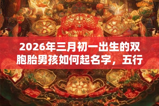 2026年三月初一出生的双胞胎男孩如何起名字，五行属什么
