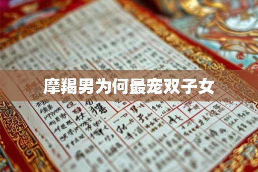 摩羯男为何最宠双子女