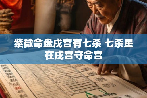 紫微命盘戌宫有七杀 七杀星在戌宫守命宫