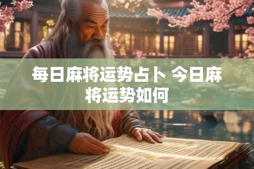 每日麻将运势占卜 今日麻将运势如何