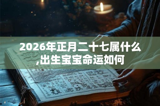 2026年正月二十七属什么,出生宝宝命运如何