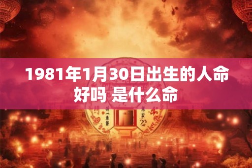 1981年1月30日出生的人命好吗 是什么命