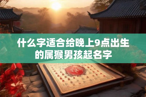 什么字适合给晚上9点出生的属猴男孩起名字