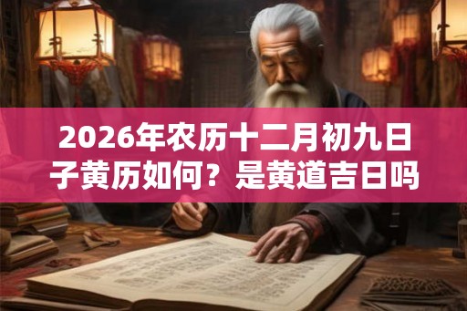 2026年农历十二月初九日子黄历如何?是黄道吉日吗? 2026年农历十二月初九日子黄历如何?是黄道吉日吗?